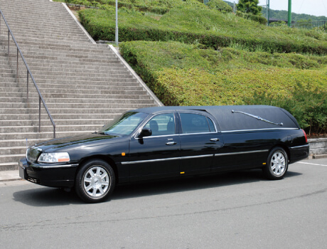 革張霊柩車リムジンの画像